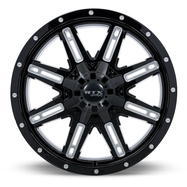 Alloy Wheel, Ravine 17x8 6x139.7 ET10 CB106.1 Gloss Black Milled